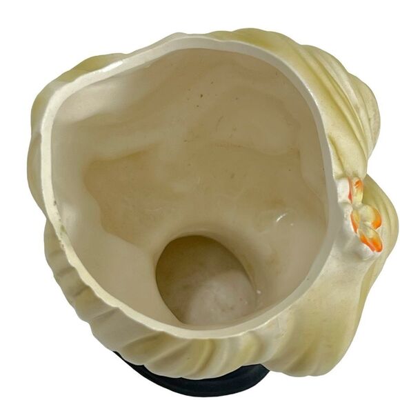 Vintage Inarco Head Vase Blonde Pearl Earrings Necklace E5622 - Picture 11 of 15